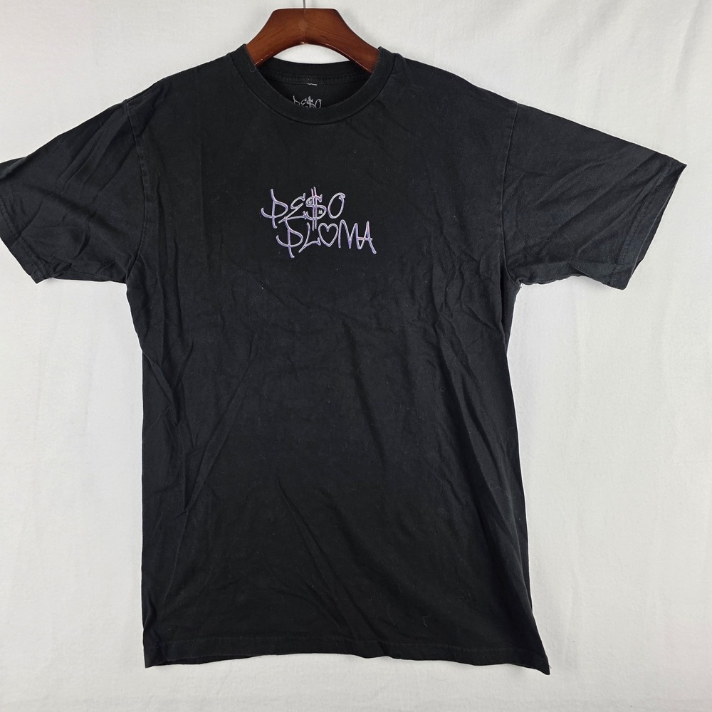 Peso Pluma Doble P Tour 2023 T-Shirt Mens Medium Black Concert Tee Cotton